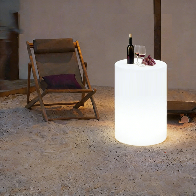 Geri LED Outdoor Coffee Table - round colour changing light up table - product image 2