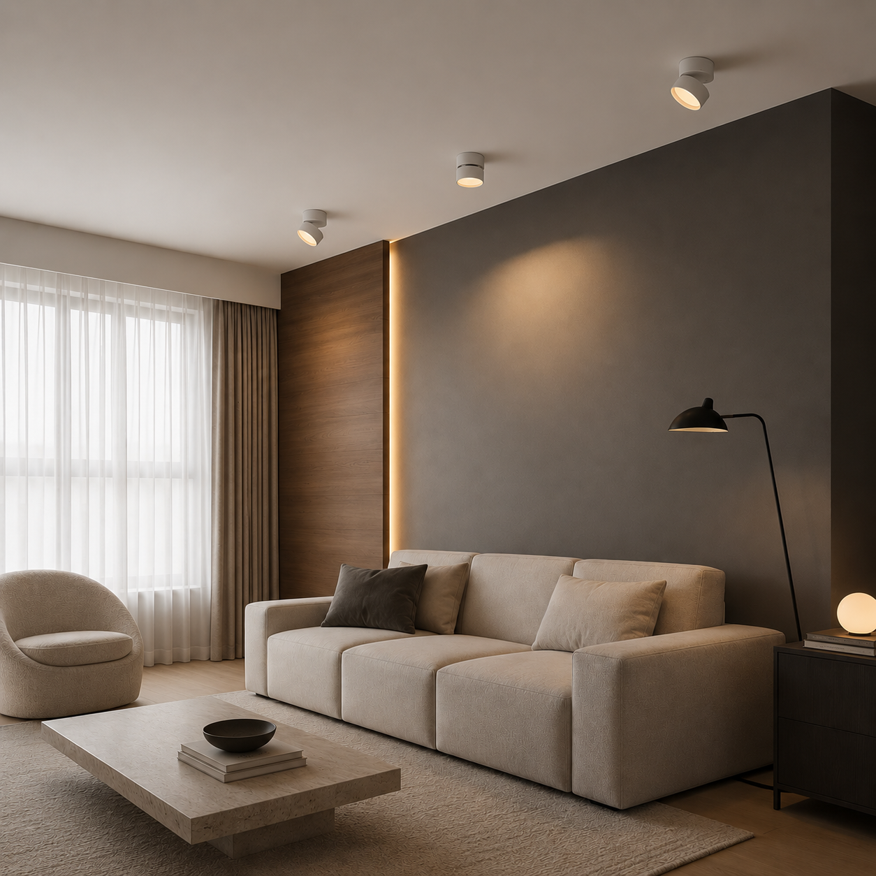 Guillo adjustable rotating LED downlight close-up detail