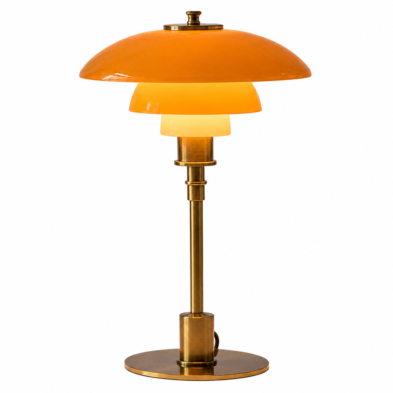 Ingrid Nordic glass table lamp with a hand-blown glass shade and warm LED light
