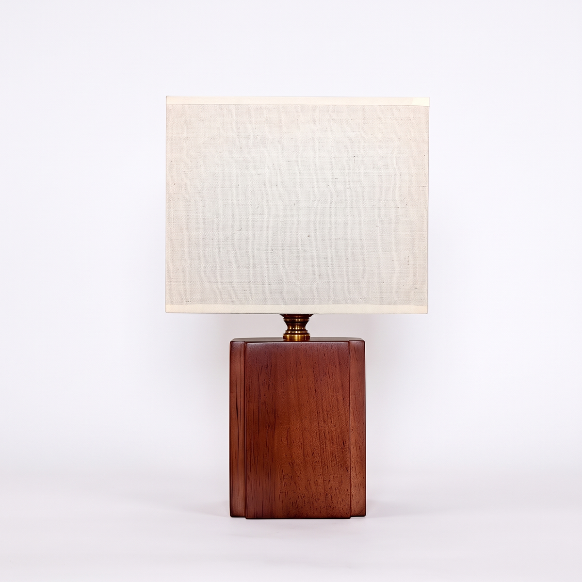 Jiwa wabi-sabi bamboo table lamp on a white background