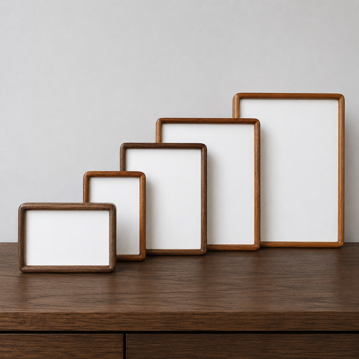 Close-up of the Joanna Picture Frame's mortise and tenon joinery