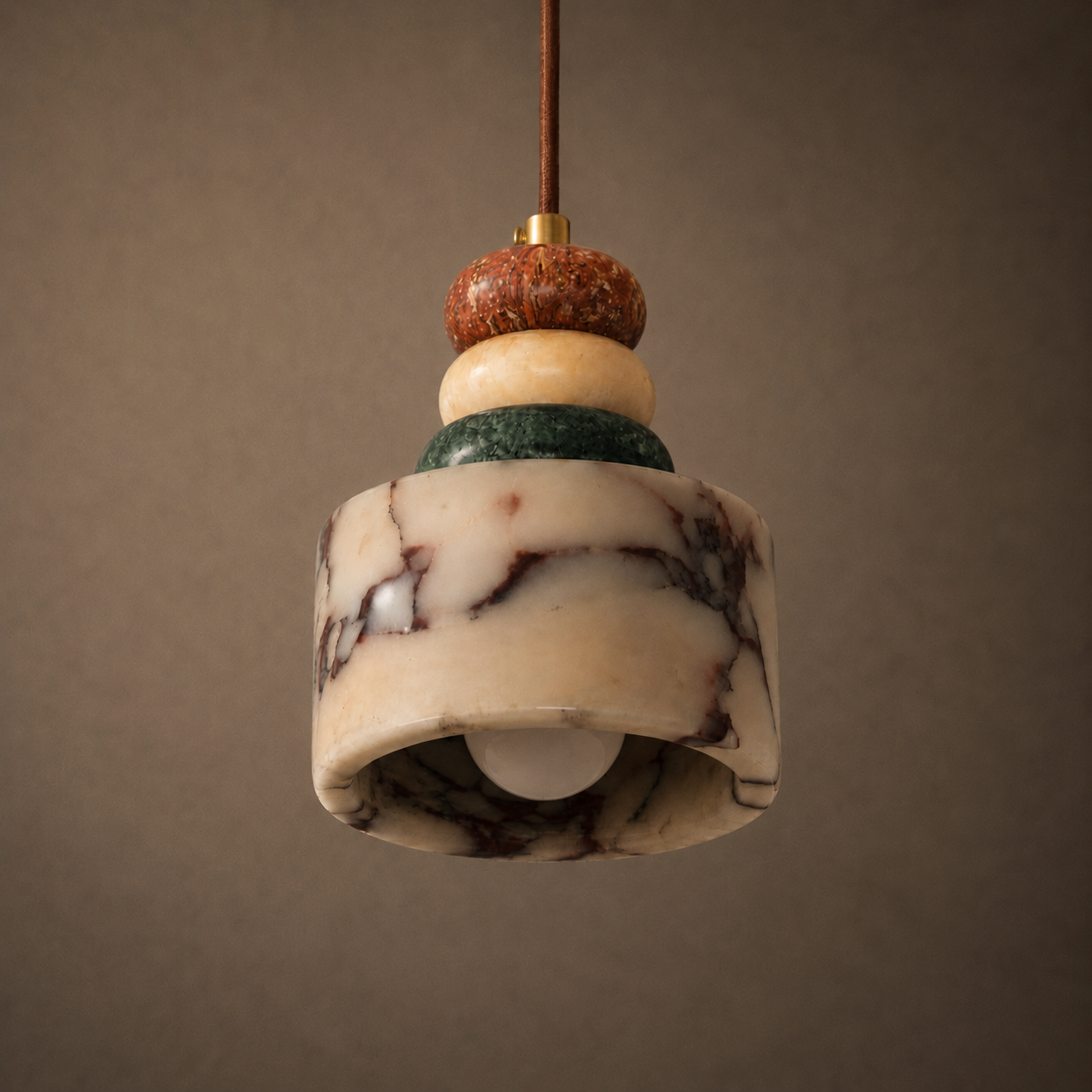 Karijini Marble & Iron Pendant Lamp in a kitchen setting