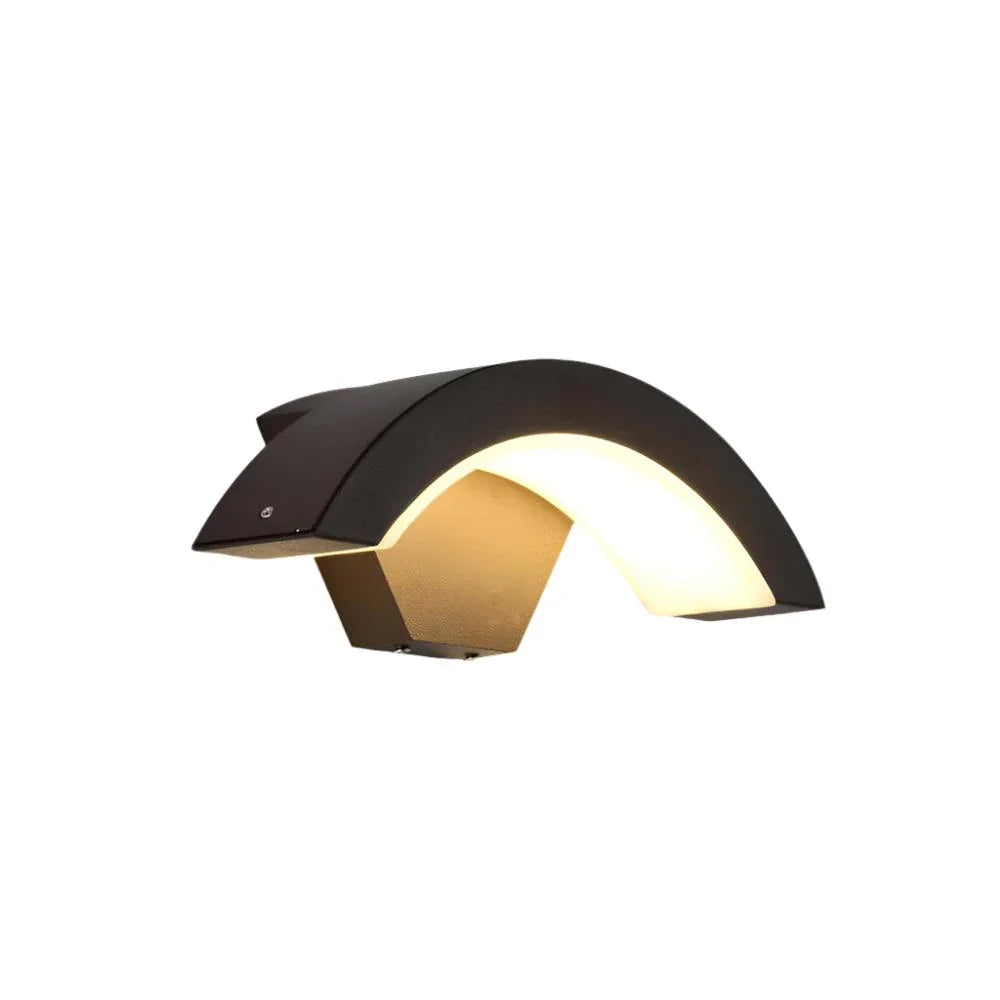 Krui Nordic Outdoor Wall Lamp with integrated PIR motion sensor for automatic illumination