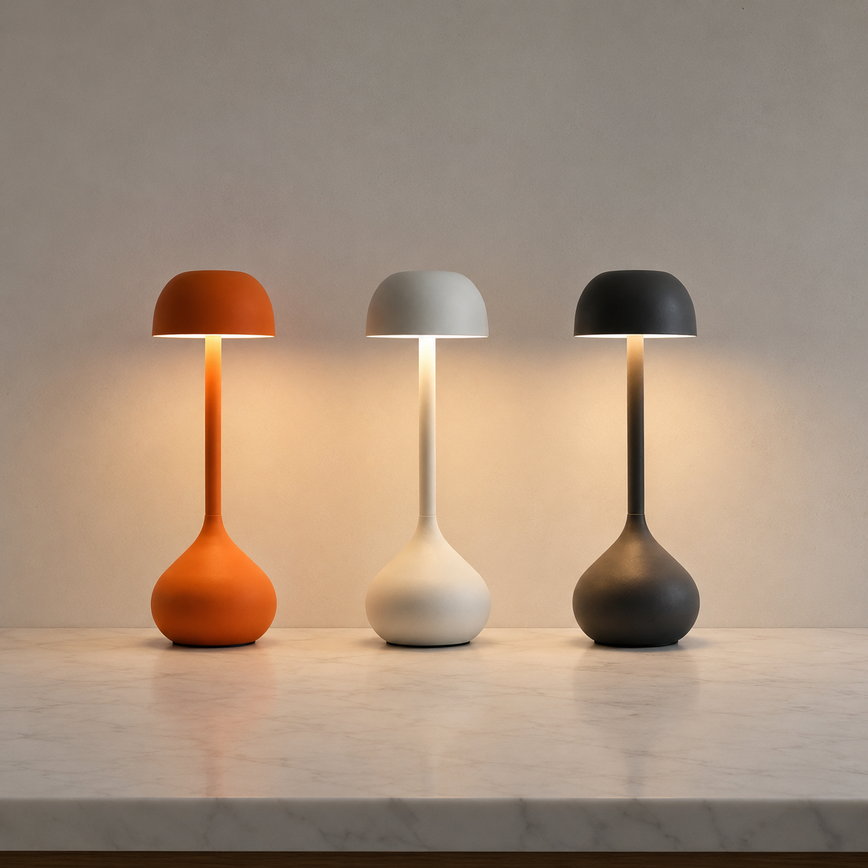 Lana rechargeable table lamp USB-C charging port detail