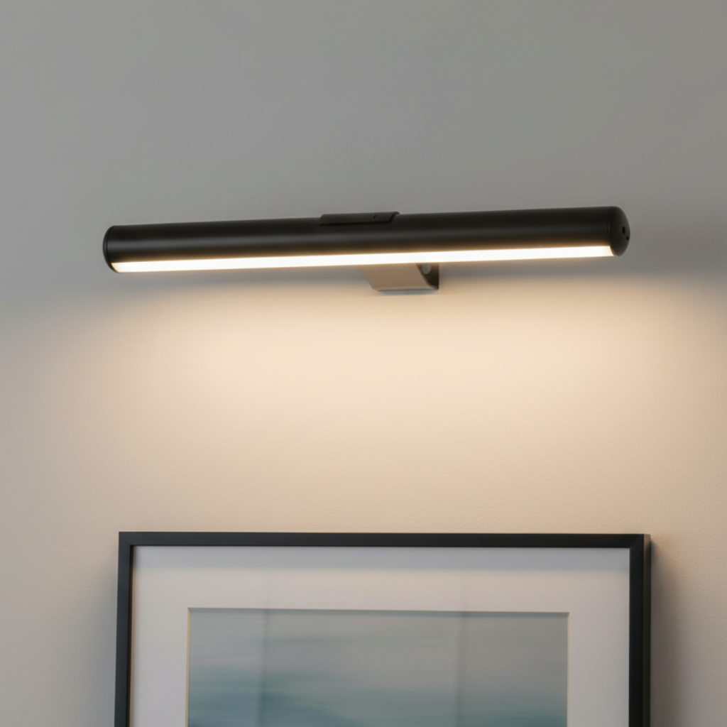Marley cordless rechargeable picture light in Black