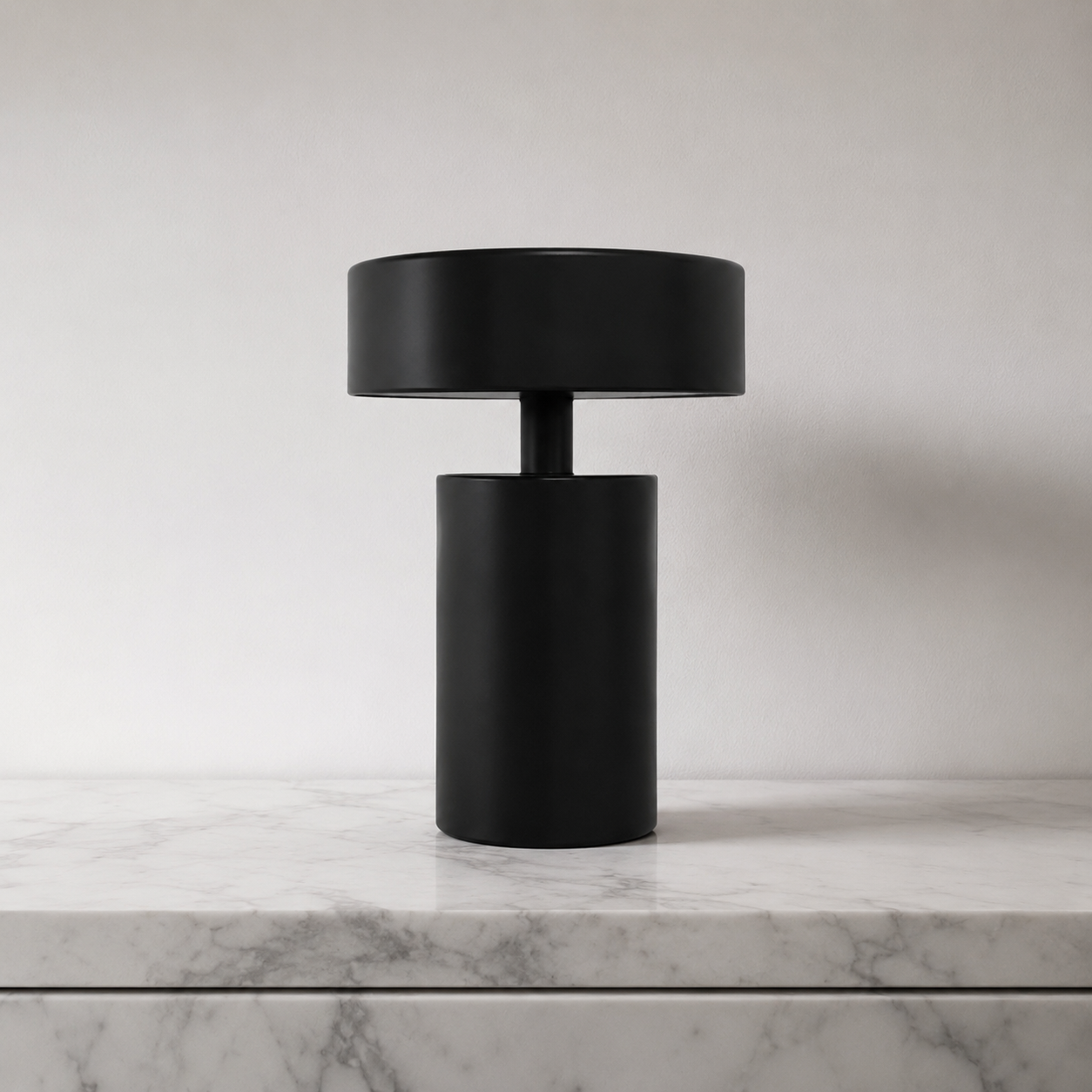 Mona rechargeable table lamp four color finishes displayed together
