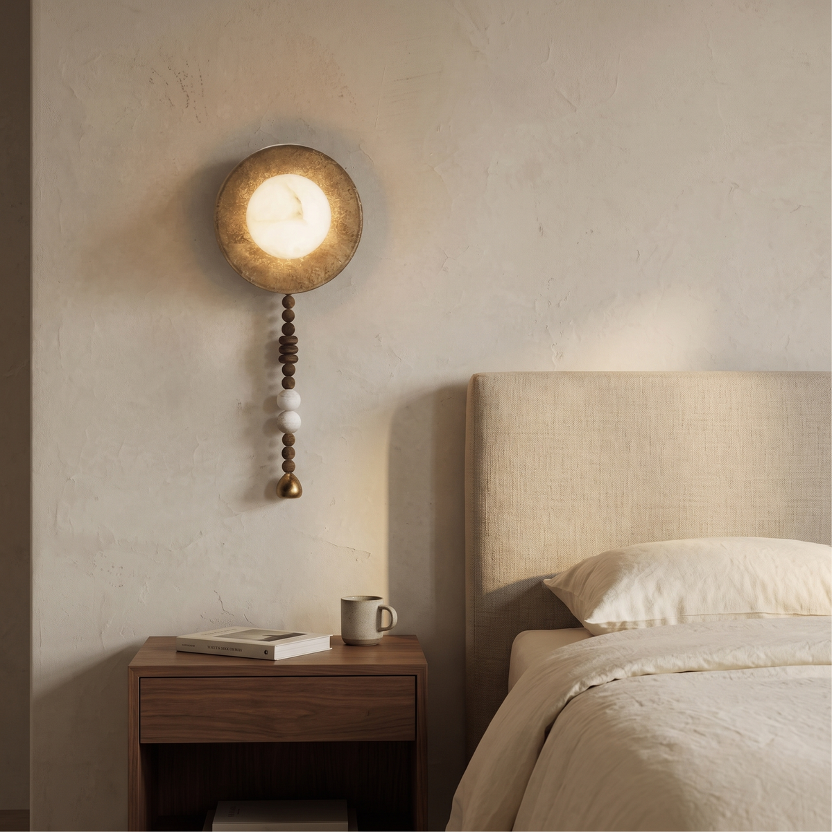 Naomi Art Deco wall sconce in a bedroom