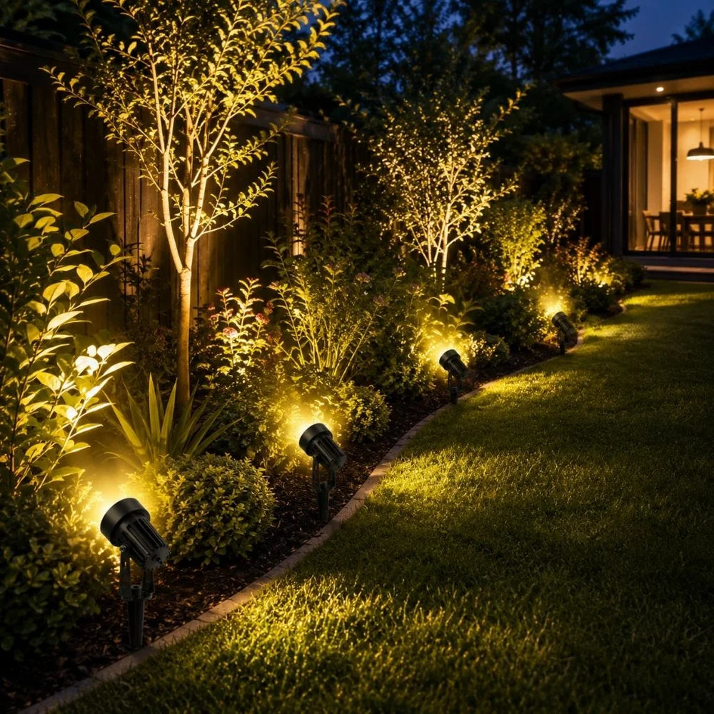 Oria Solar Spotlights - set of 4 garden spot lights with solar panel - product image 2