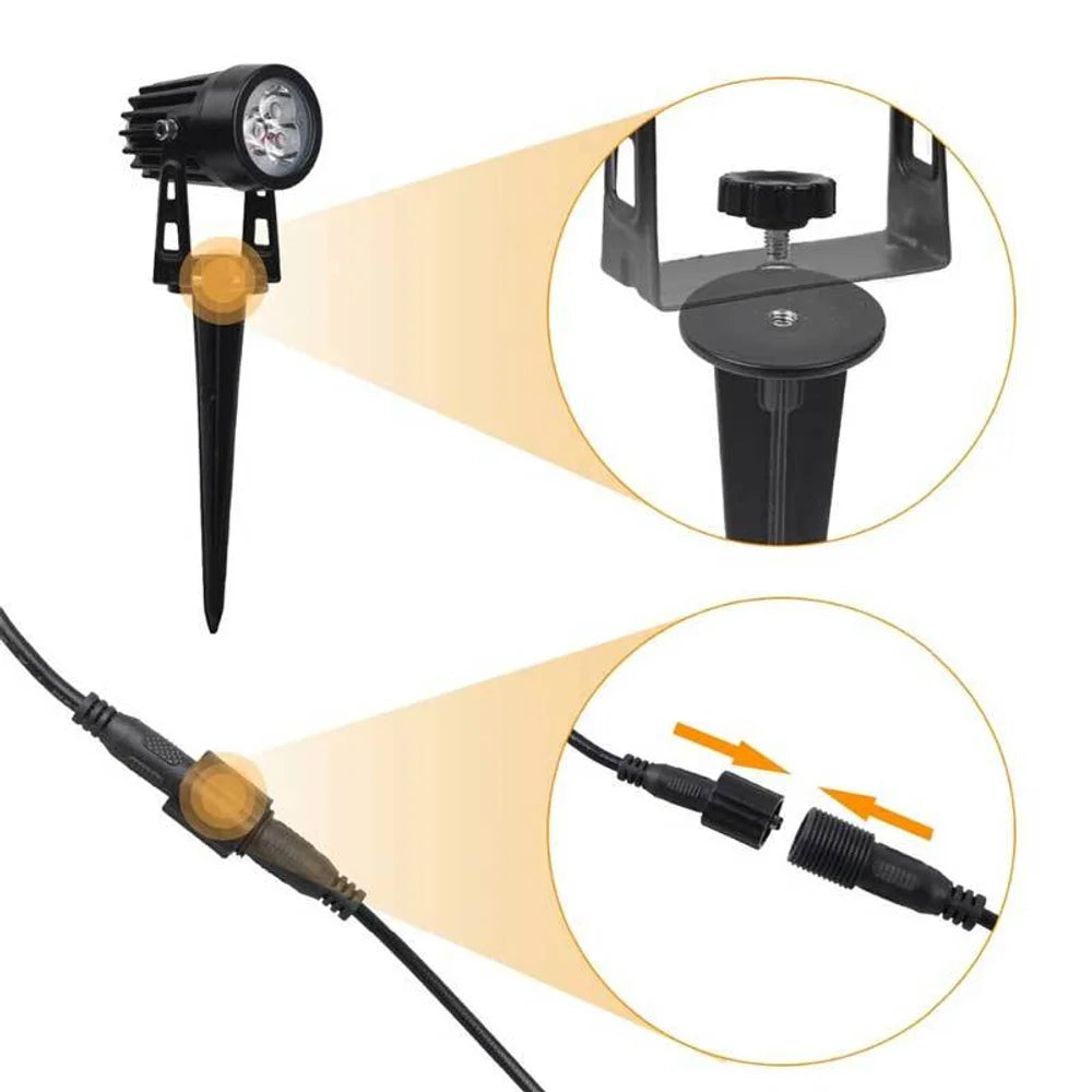Oria Solar Spotlights - set of 4 garden spot lights with solar panel - product image 7