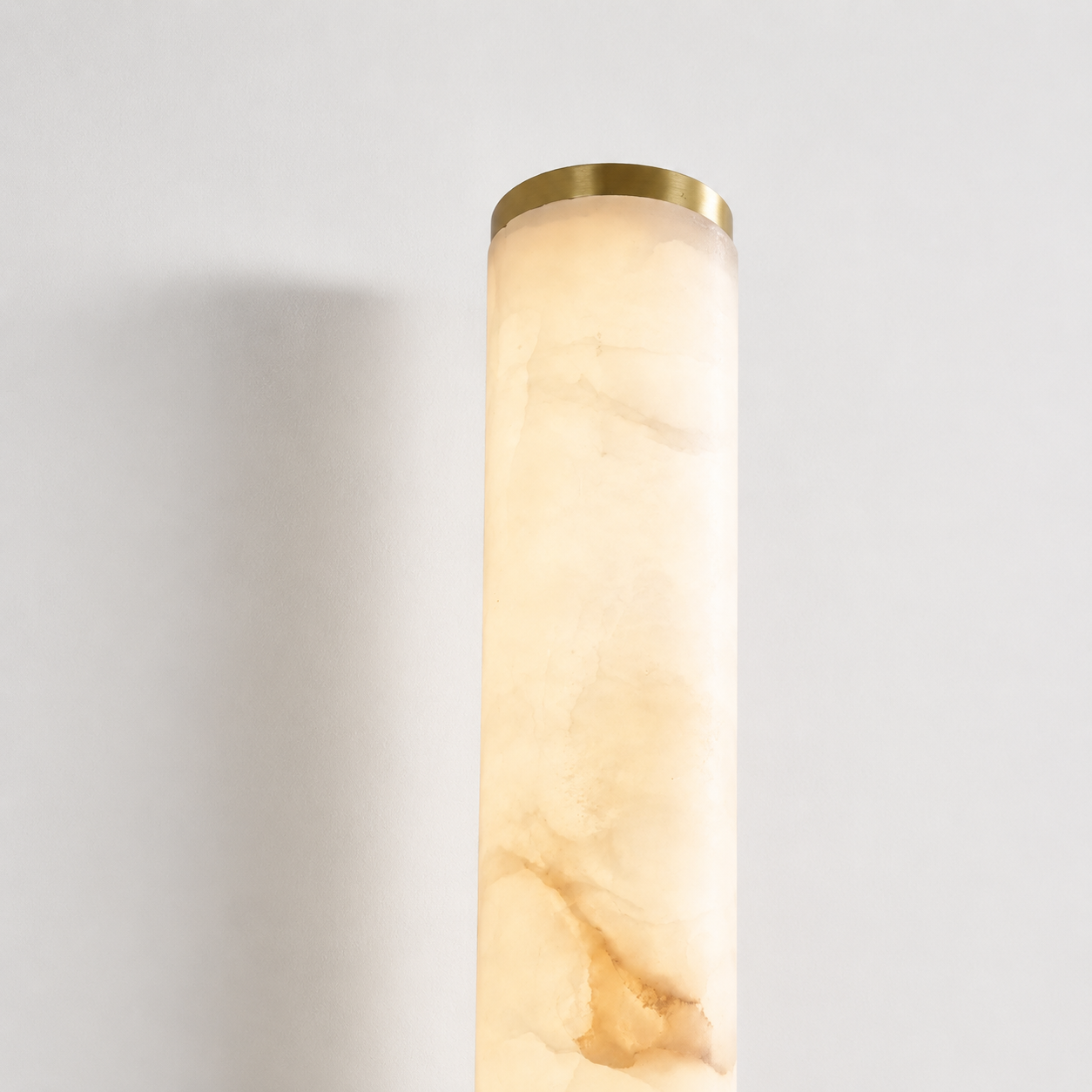 Oxford marble wall lamp close-up of brushed gold finish