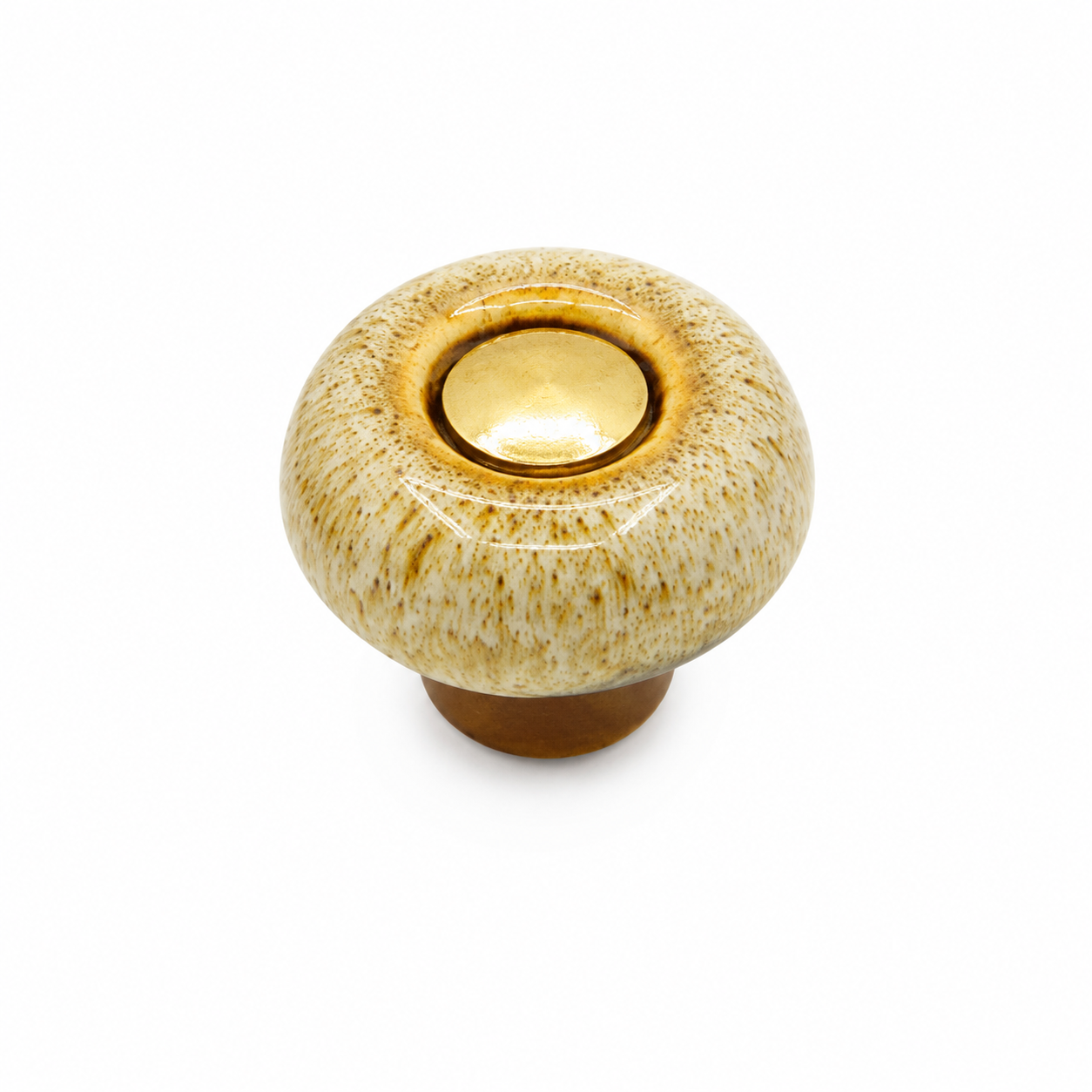 Pauline Ceramic Cabinet Knob close-up of rounded edge
