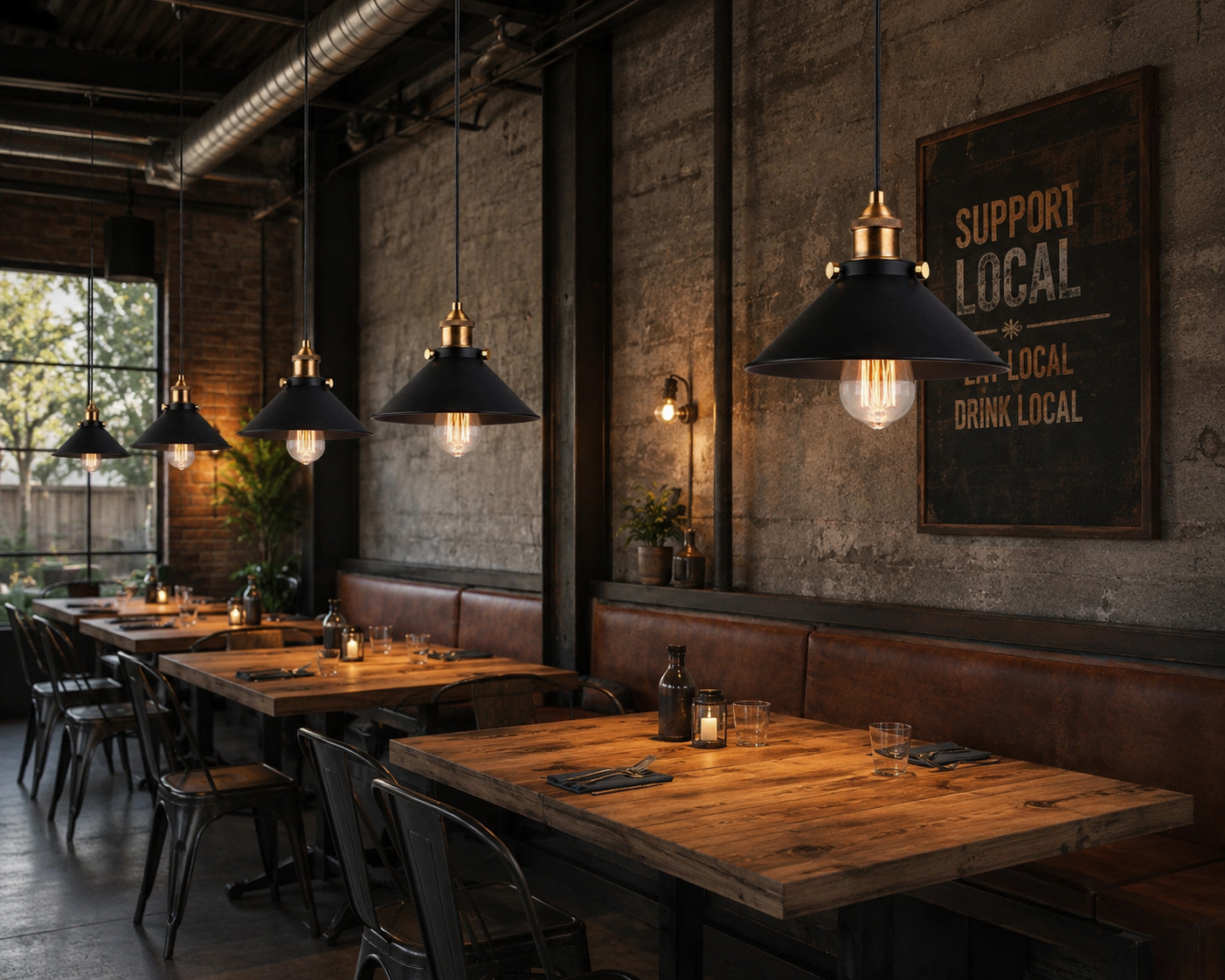 Pebble Industrial Style Pendant Light brass detail