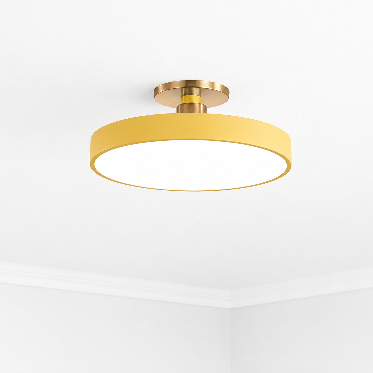 Pilu Two-Tone LED Ceiling Light in Pink finish