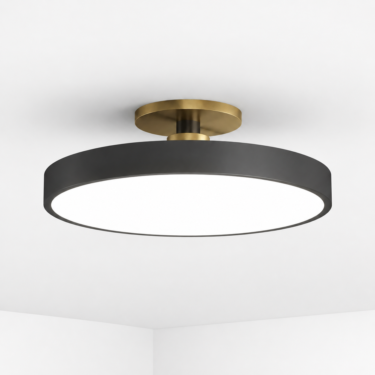 Pilu Two-Tone LED Ceiling Light in White finish