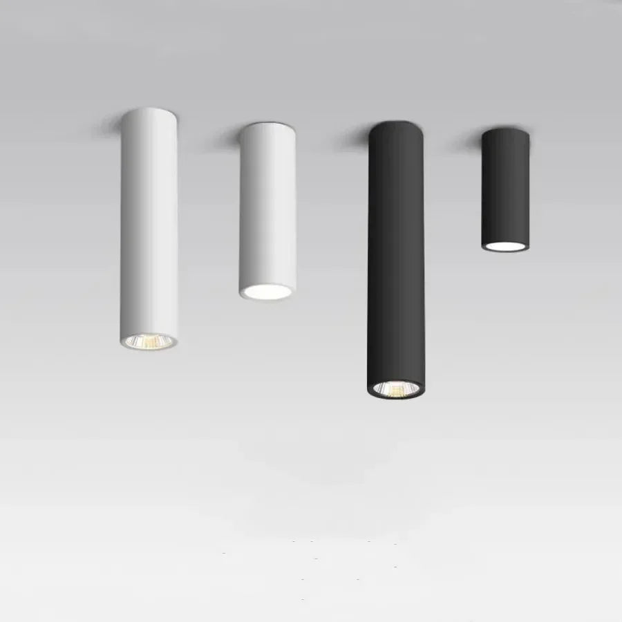 Porto LED downlight white and black finishes side by side comparison
