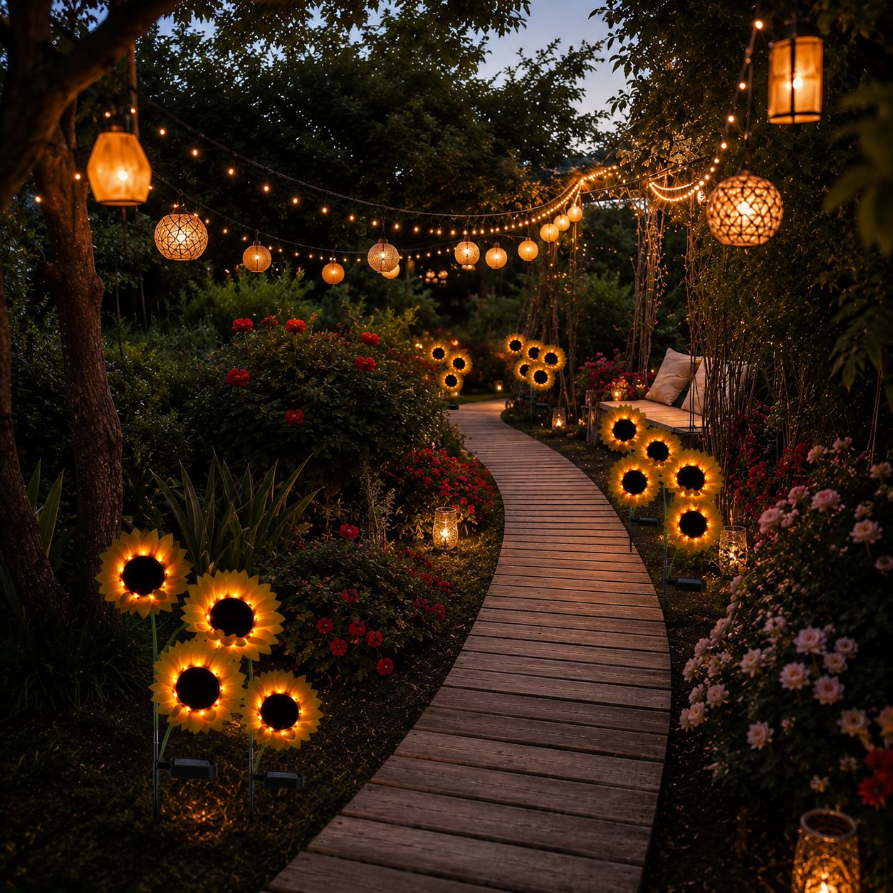 Sunflower Solar Garden Light