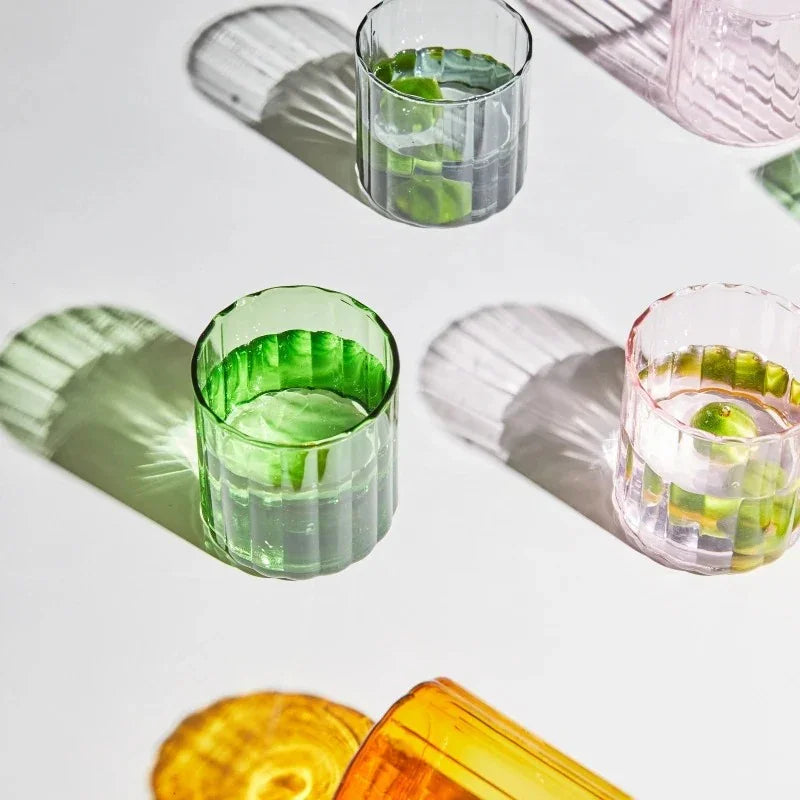 Sorento Amber Tortoiseshell Glassware Set displayed together