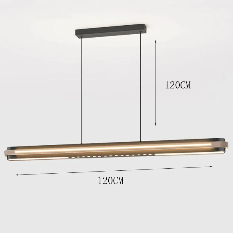 Spice linear LED pendant dimensions: 120cm long body with a 120cm adjustable drop from the canopy