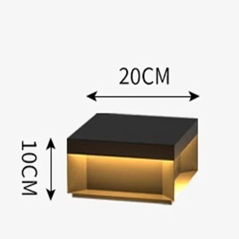 Summer Solar Pillar Light - square stainless steel post top light - product image 1