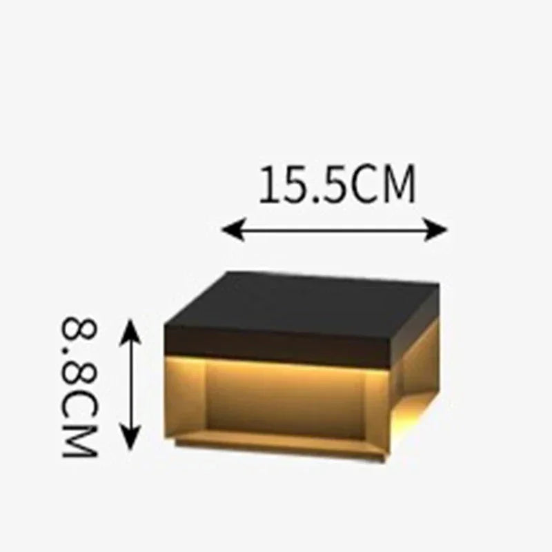 Summer Solar Pillar Light - square stainless steel post top light - product image 2