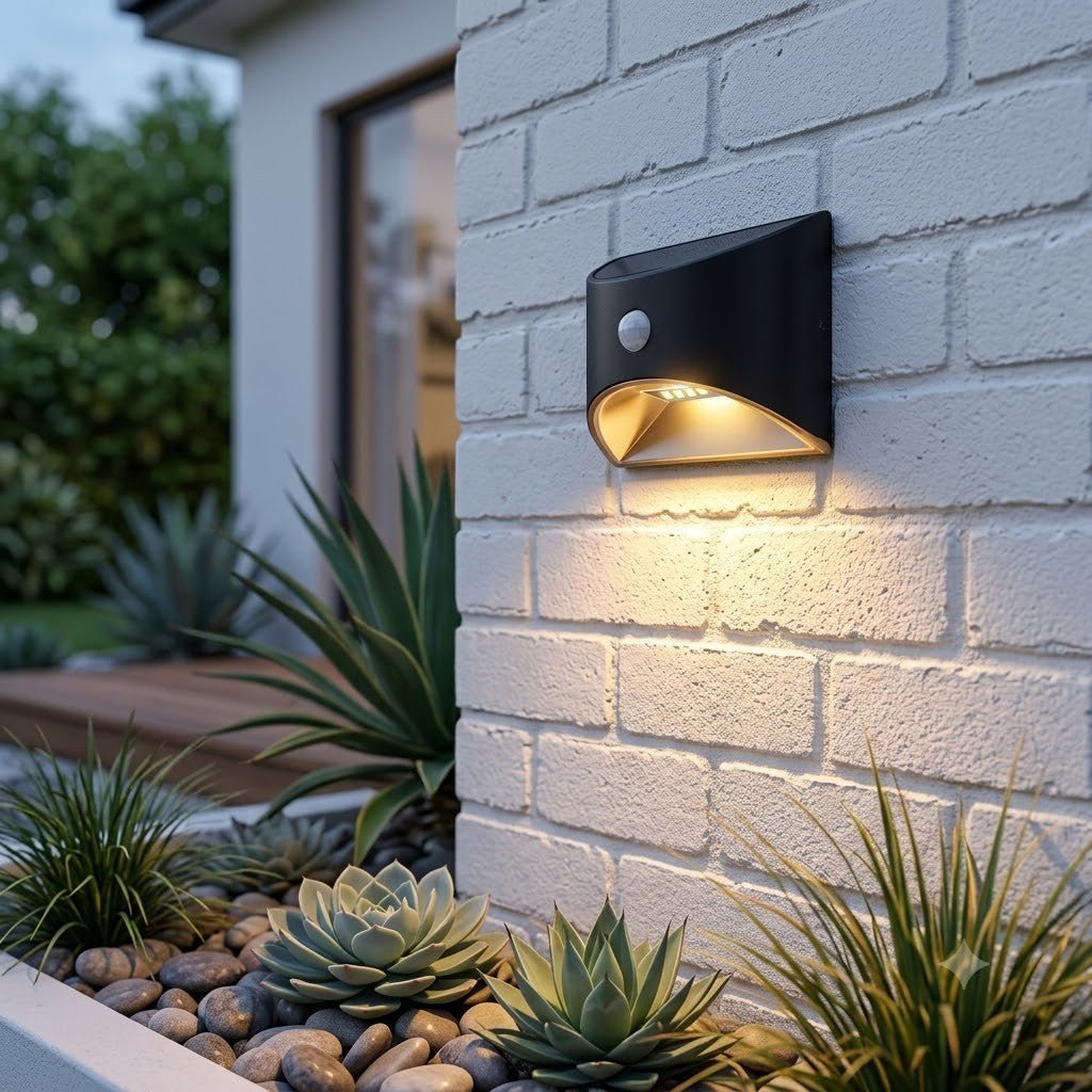 Tasi Solar Motion Sensor Wall Light - IP65 dim to bright LED - product image 1
