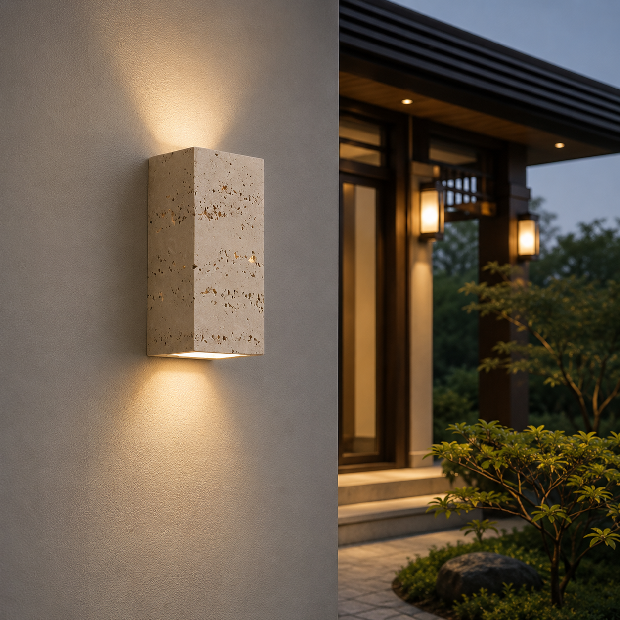 Teja outdoor wall light Style A and Style B size comparison