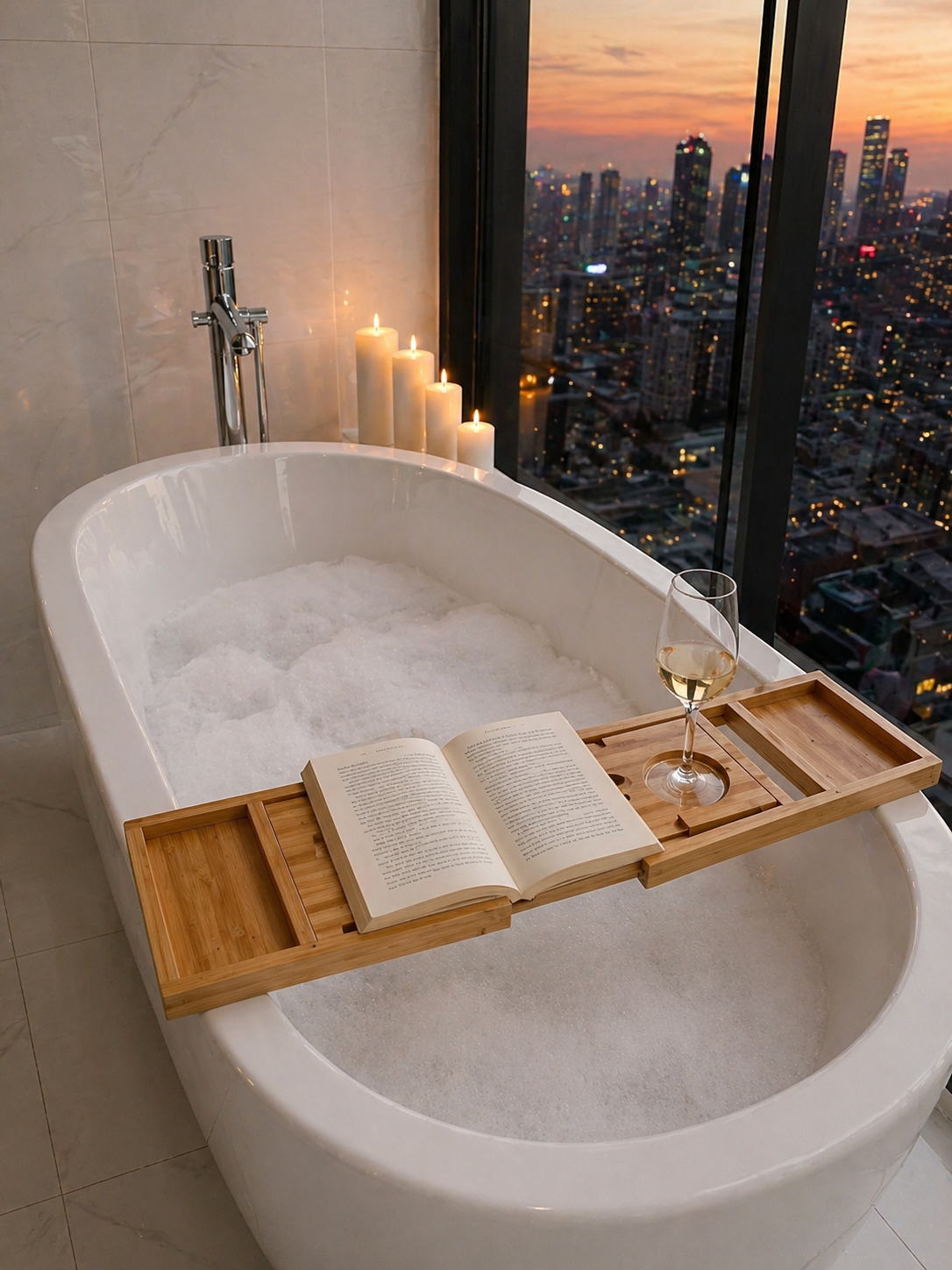 Paxon Bamboo Bathtub Tray