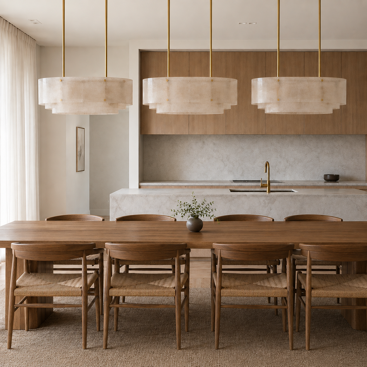 Valencia Glass Linear Chandelier