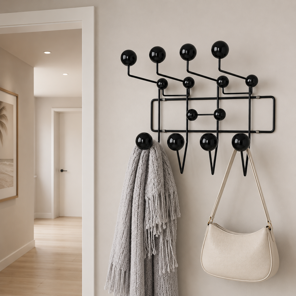 Wategos Wall Hook Rack installed in an entryway