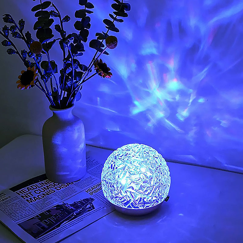 Wave Atmospheric Lamp casting colorful wave light patterns