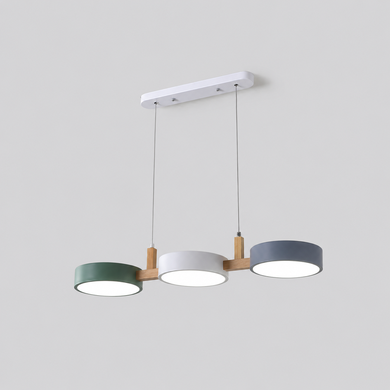 Vilde Scandinavian Linear Pendant Light with Staggered Metal Shades