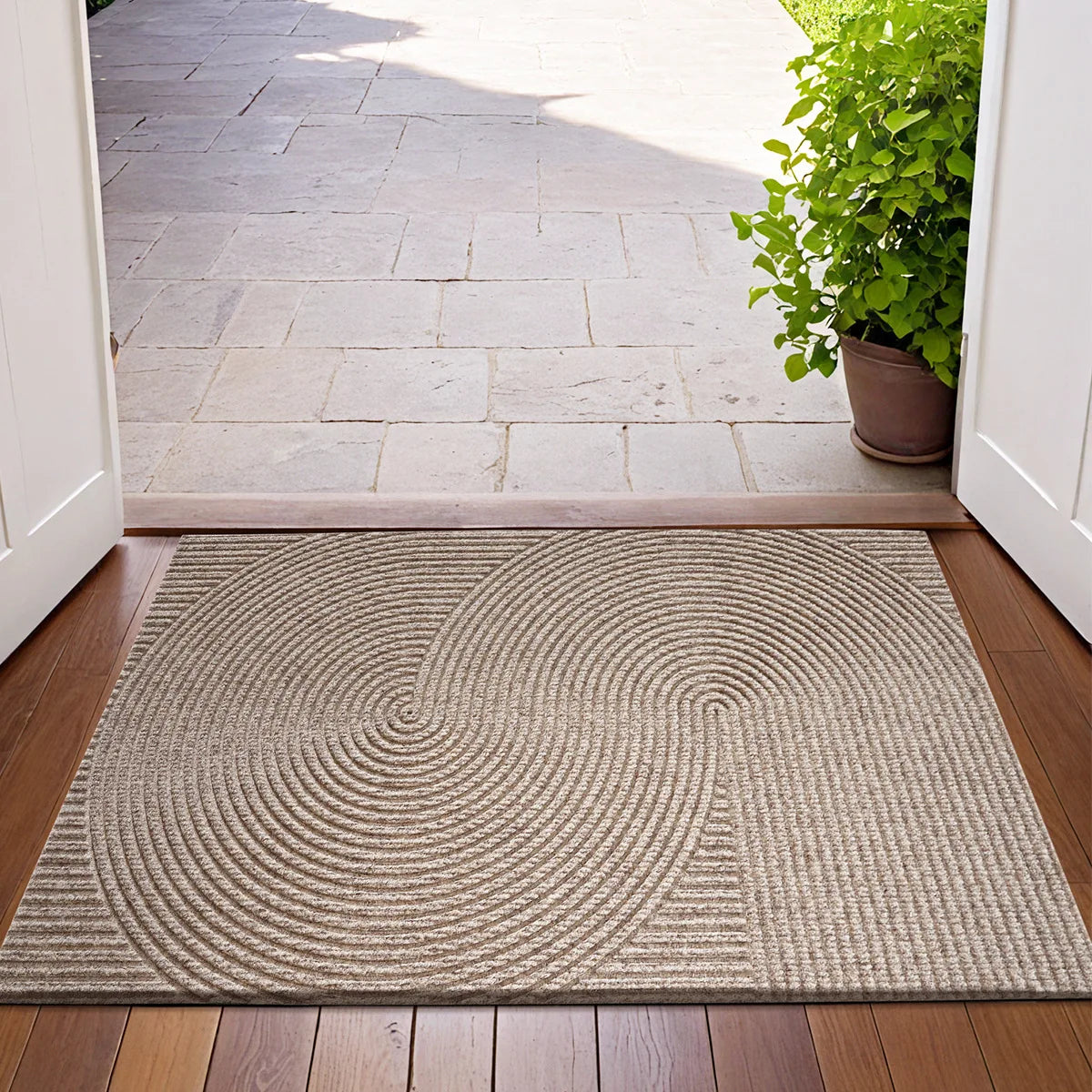 3D Groove Doormat | Anti-Slip Polyester Mat for Indoor & Outdoor Use 0