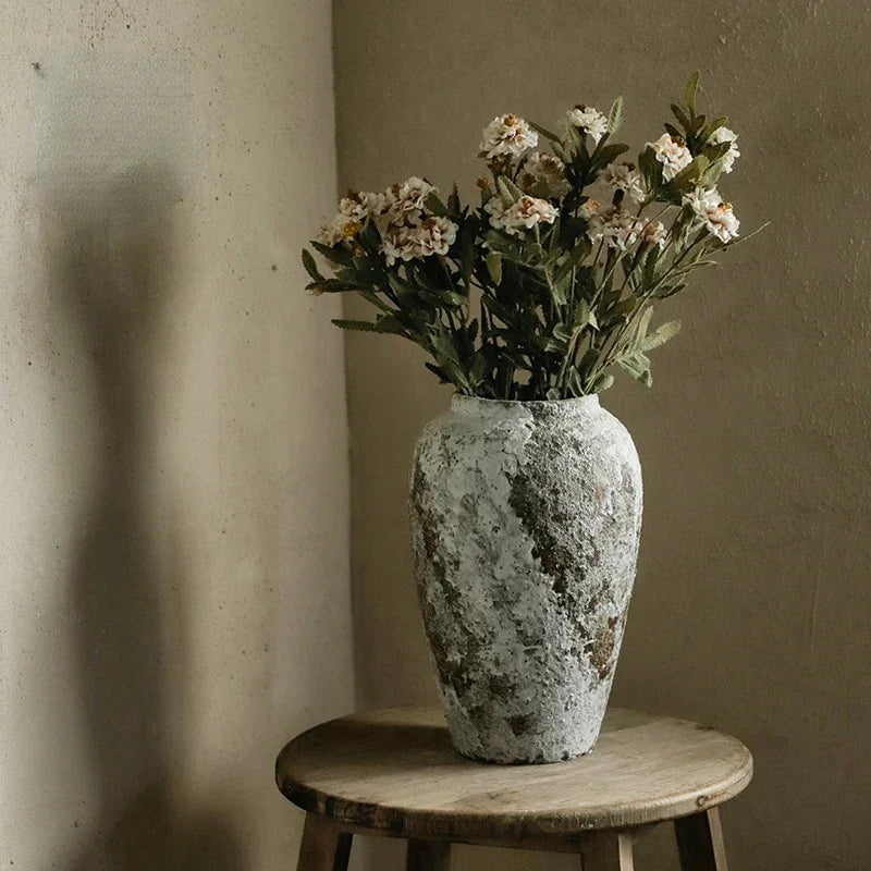 Alba Collection | Ceramic Vase with Stone-Stained Finish | Elegant Home Decor for Cozy Atmosphere 5