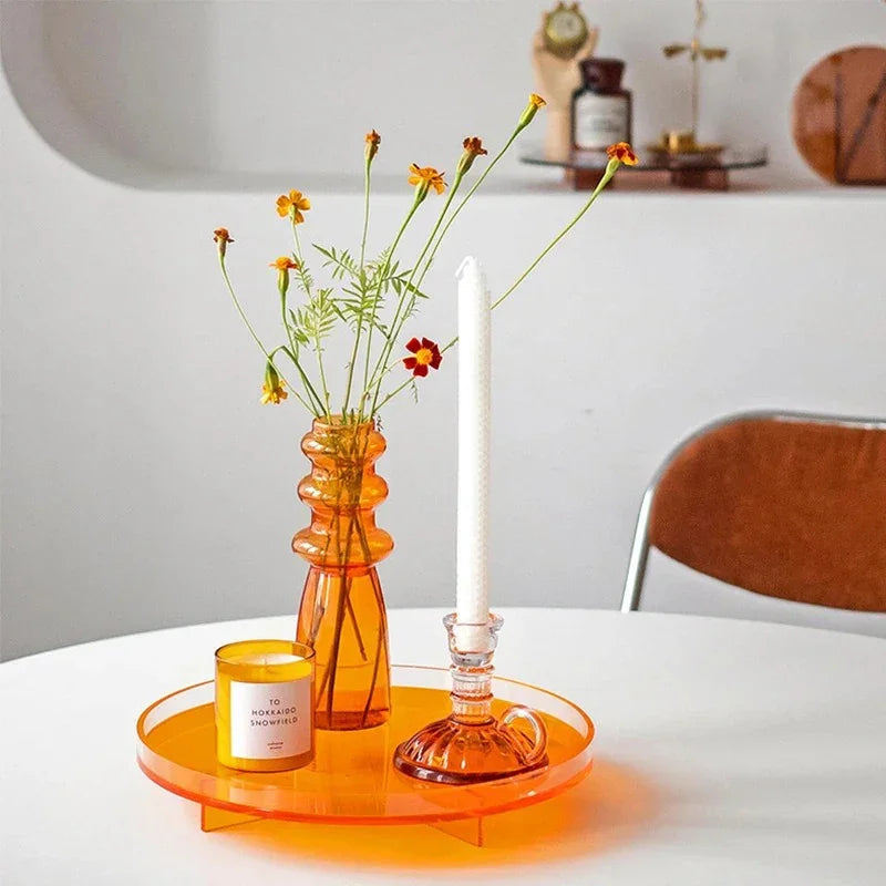 Amalfi Collection | Serving Tray with Retro Orange Design | Multi-Functional Serveware for Home Decor 7