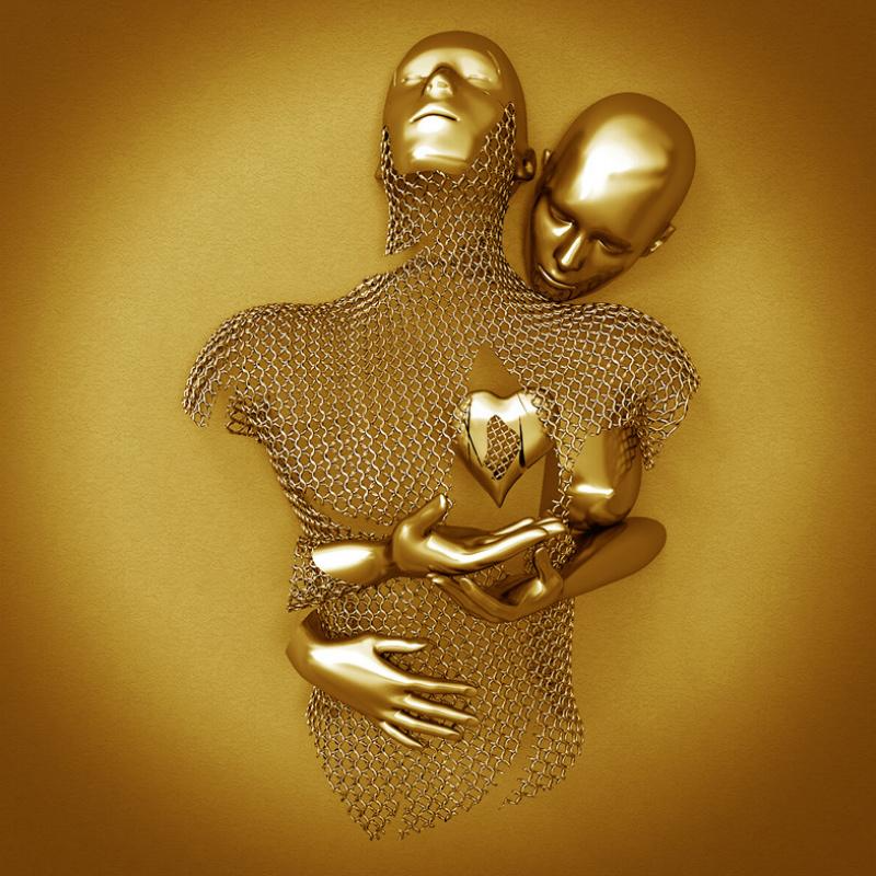 AmorArte | Canvas Wall Art Prints with Metal Love Figure | Modern Decor for Romantic Spaces 5