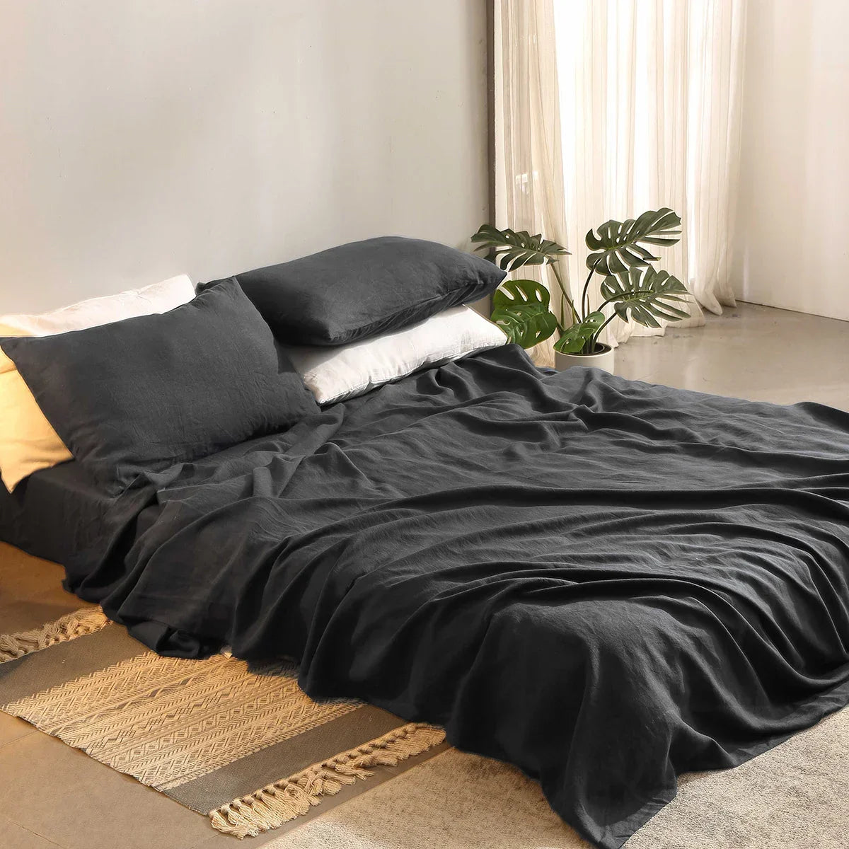 Annie Collection | Linen Bedding Set with Matching Pillowcases | Cozy and Chic Design for Modern Bedrooms 4