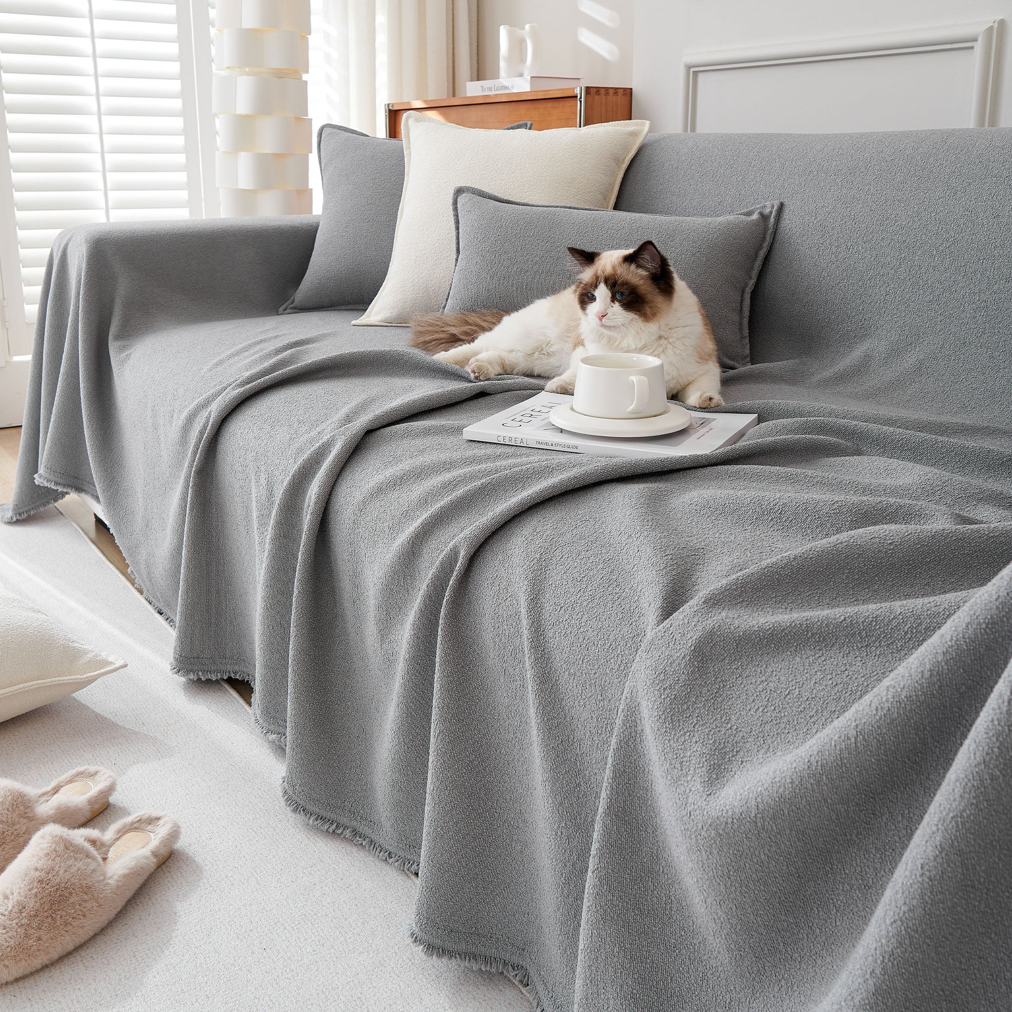 AquaLux | Waterproof Couch Cover with Anti-Slip Backing | Pet-Friendly Protection for Easy Maintenance 0