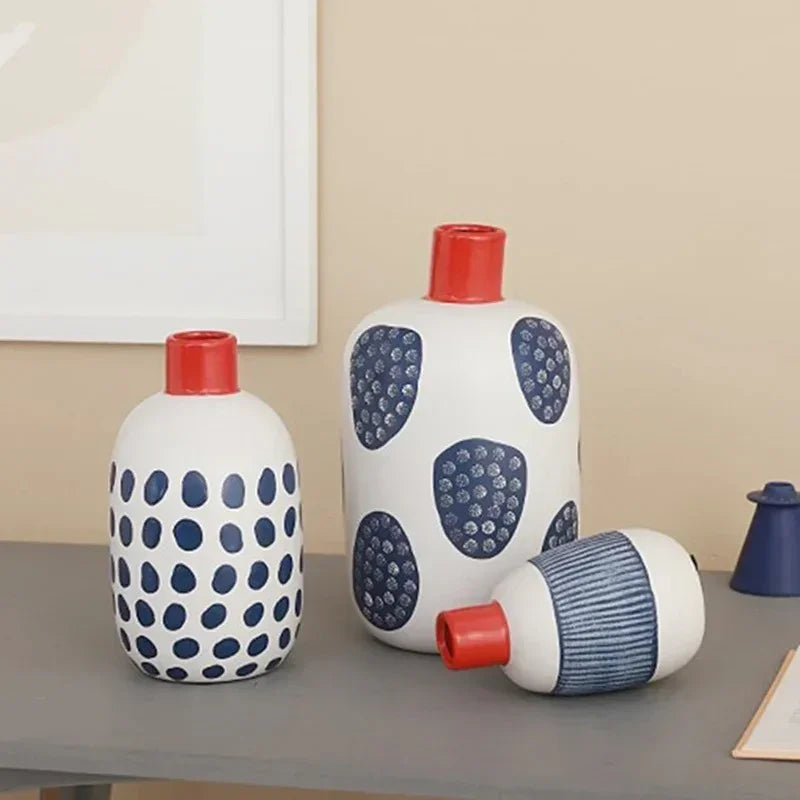 Artisan Collection | Ceramic Vase with Unique Irregular Lines | Modern Design for Artistic Home Decor 4