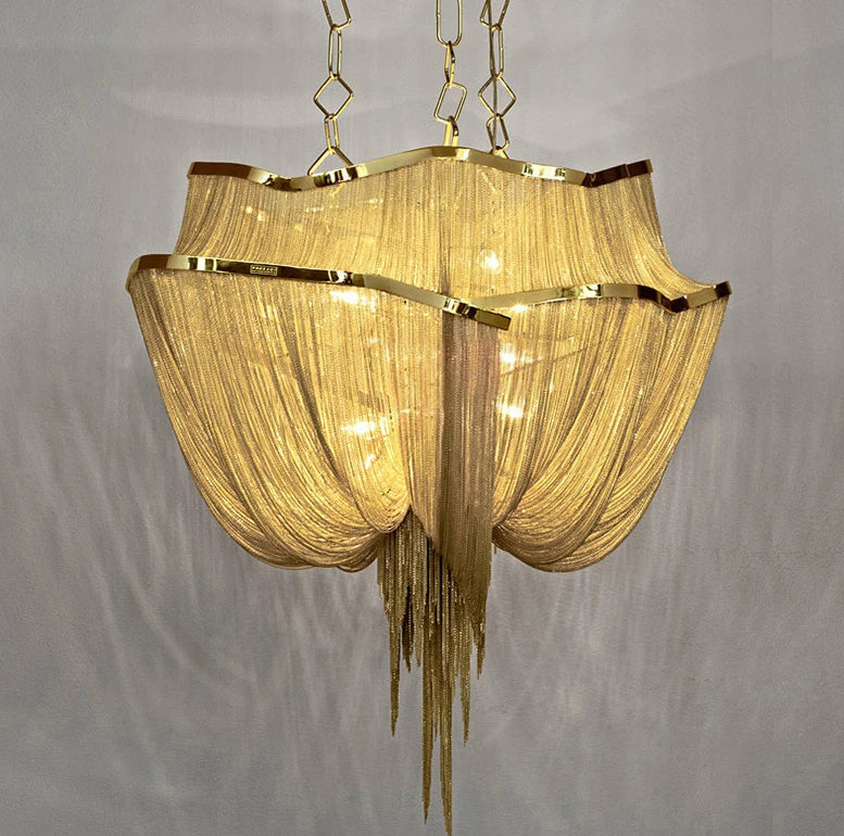 Aurelia | Designer Chandelier Light with Adjustable LED & Elegant Gold Finish for Cozy Spaces 4