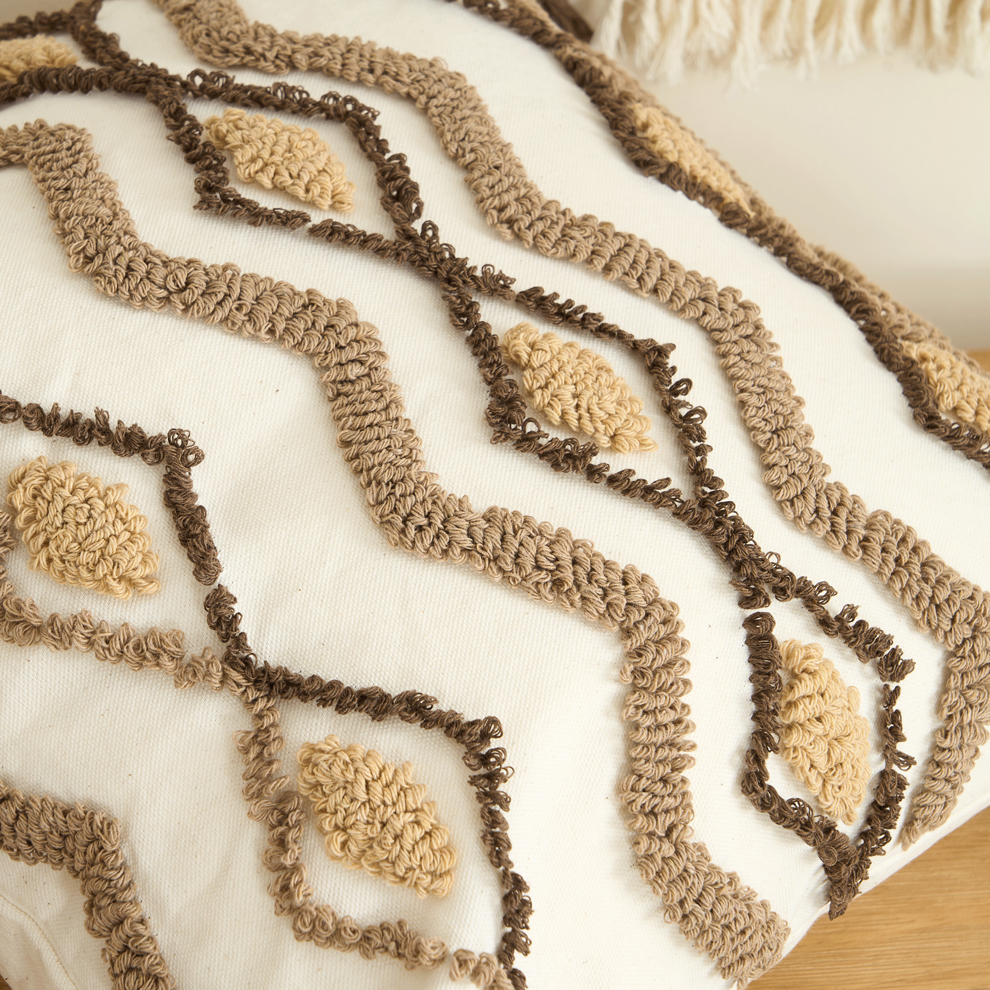 Bohemian Charm | Sofa Cushion Cover with Tassels & Durable Cotton | Stylish Decor for Cozy Living Spaces 3