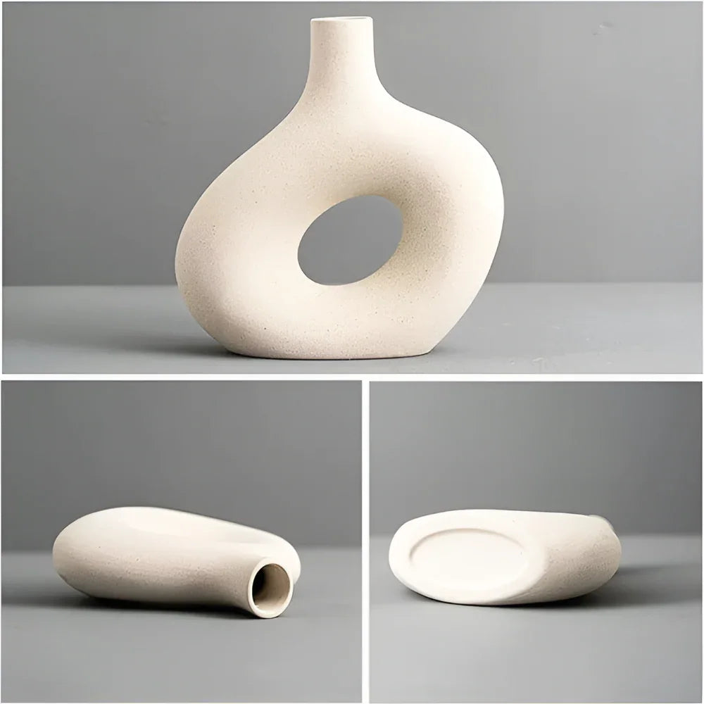 Boho Chic | Ceramic Flower Vase with Frosted Finish | Minimalist Design for Elegant Floral Arrangements 2