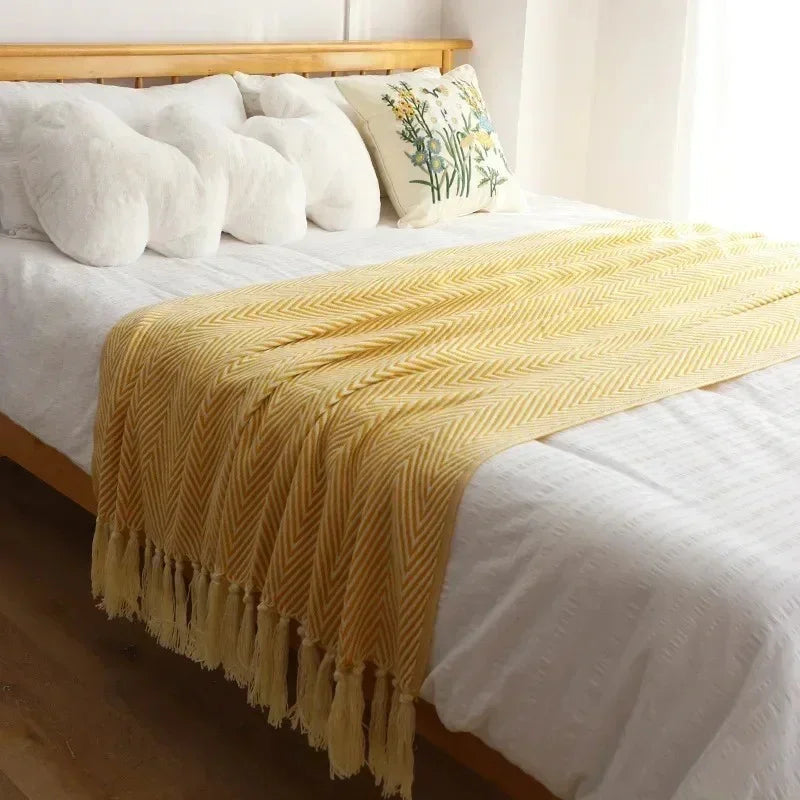 Butterscotch Collection | Cozy Throw Blanket with Vibrant Design | Soft Polyester-Cotton Blend for Ultimate Comfort 0
