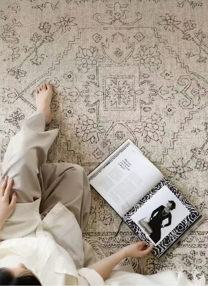 Byron Wildflower | Area Rug with Floral Pattern & Water-Repellent Design | Elegant Living Room Rugs for Versatile Home Décor 1