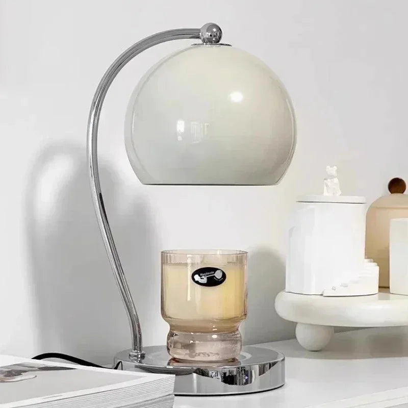 Candle Warmer Lamp | Elegant Metal Design with Ambient Light | Cozy Atmosphere for Home Decor 1