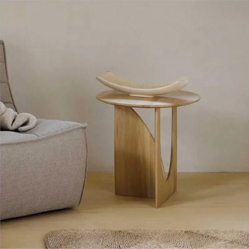 Cecilia | Scandinavian Bedside Table with Round Design & Solid Wood | Versatile Accent for Any Room 1