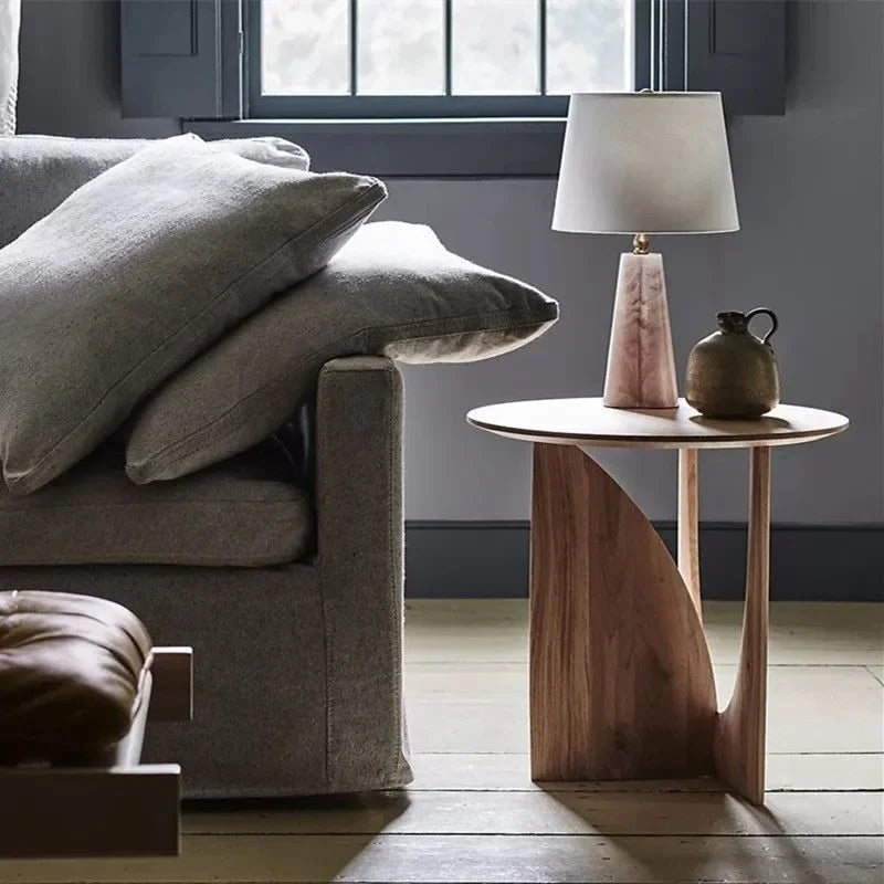 Cecilia | Scandinavian Bedside Table with Round Design & Solid Wood | Versatile Accent for Any Room 4