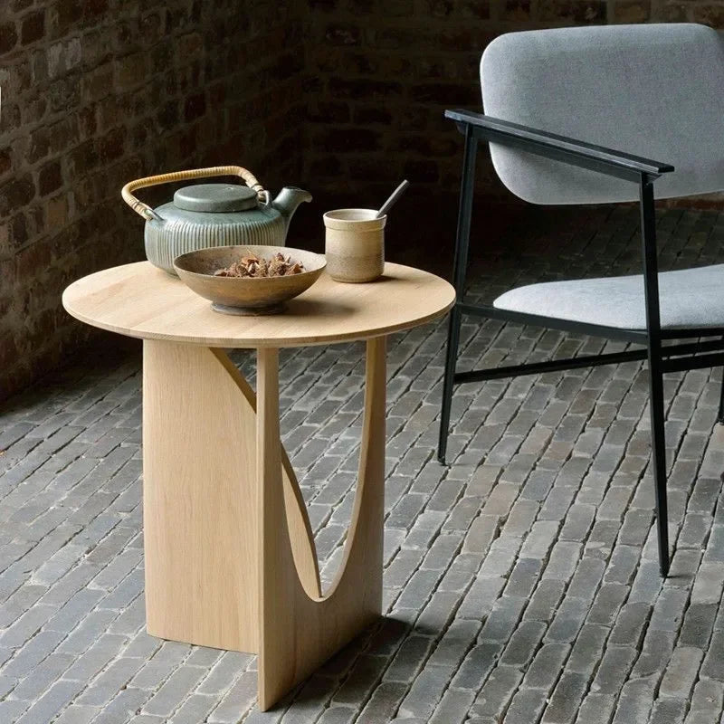 Cecilia | Scandinavian Bedside Table with Round Design & Solid Wood | Versatile Accent for Any Room 5