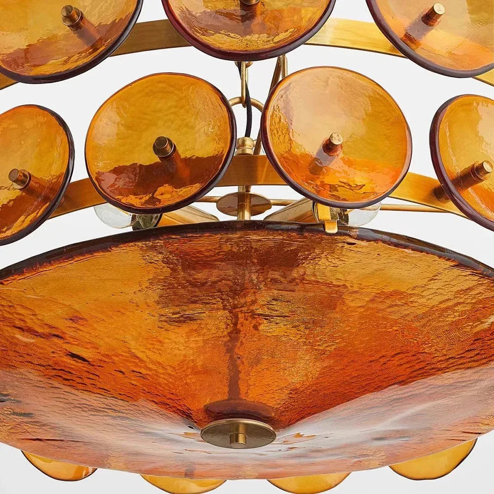 Clara Collection | Modern Chandelier Light with Vibrant Glass Stones | Postmodern Design for Elegant Dining Ambiance 2