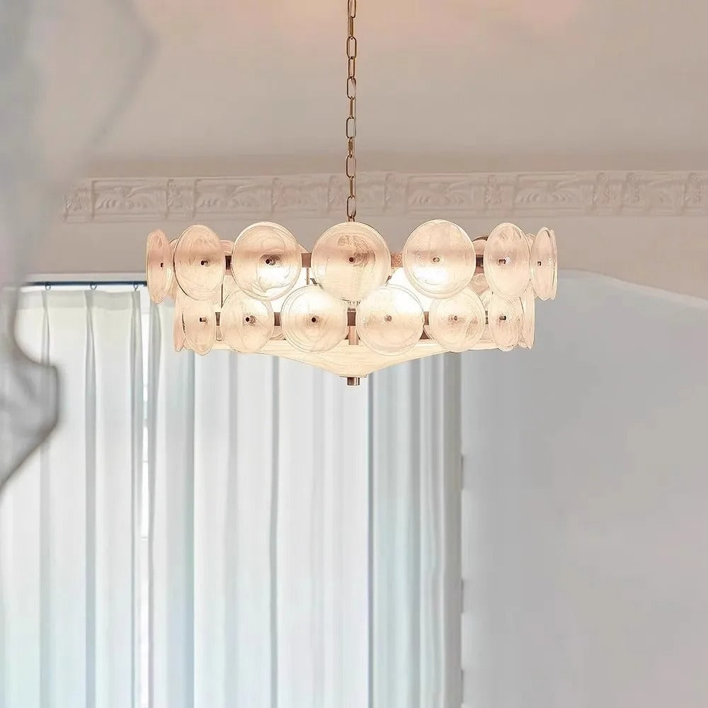 Clara Collection | Modern Chandelier Light with Vibrant Glass Stones | Postmodern Design for Elegant Dining Ambiance 8
