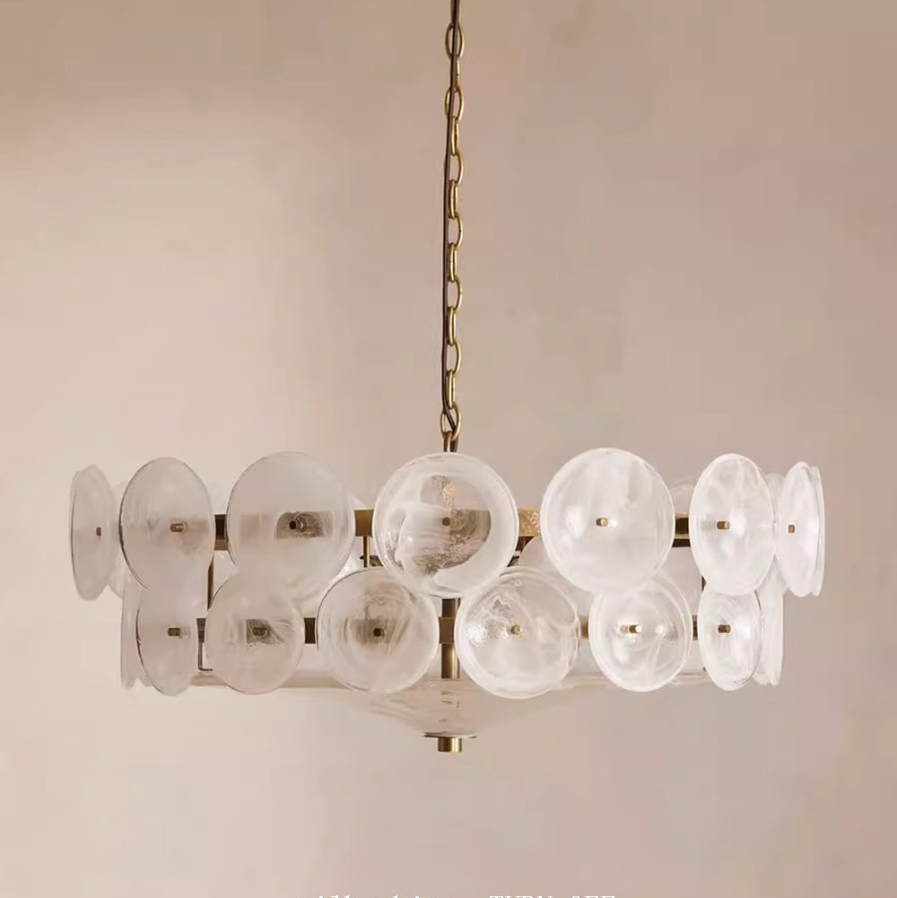 Clara Collection | Modern Chandelier Light with Vibrant Glass Stones | Postmodern Design for Elegant Dining Ambiance 9